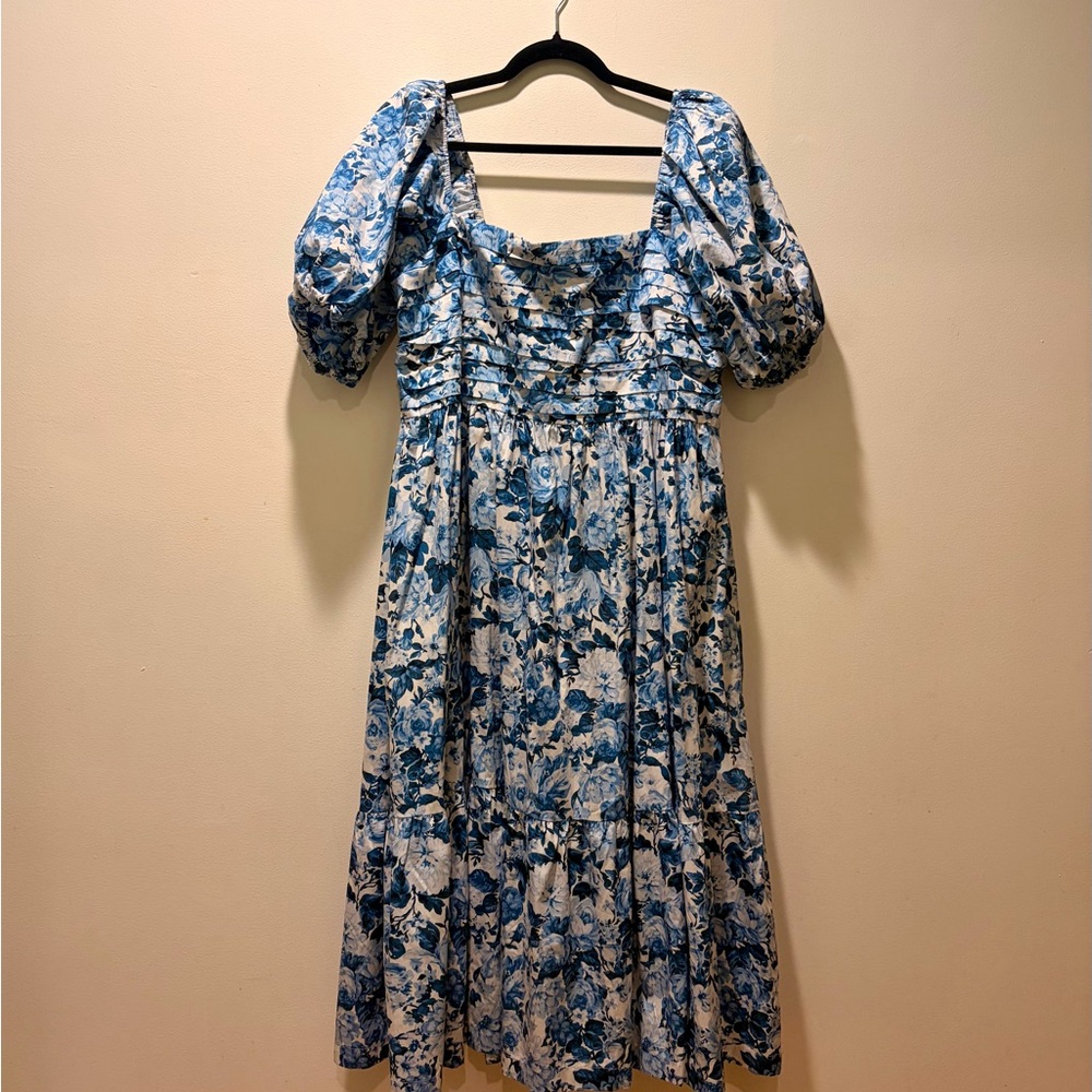 A&F Emerson Puff Sleeve Midi Dress
